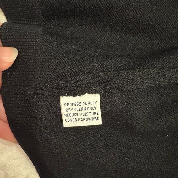 St. John Evening Essentials Black Santana Knit Silk Ruffle Detail Blazer 14 - Picture 9 of 10